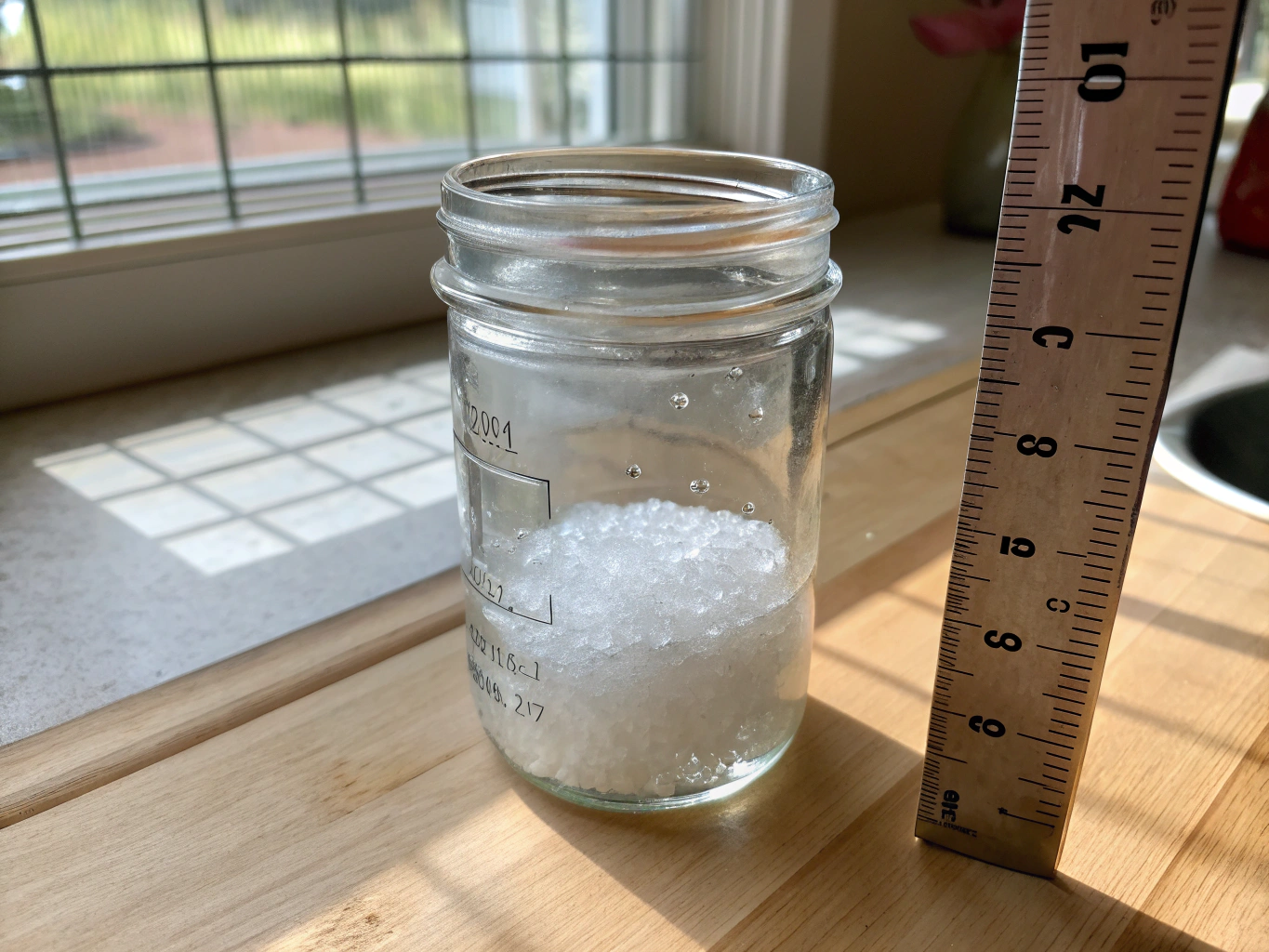 Glass jar of artisanal sea salt