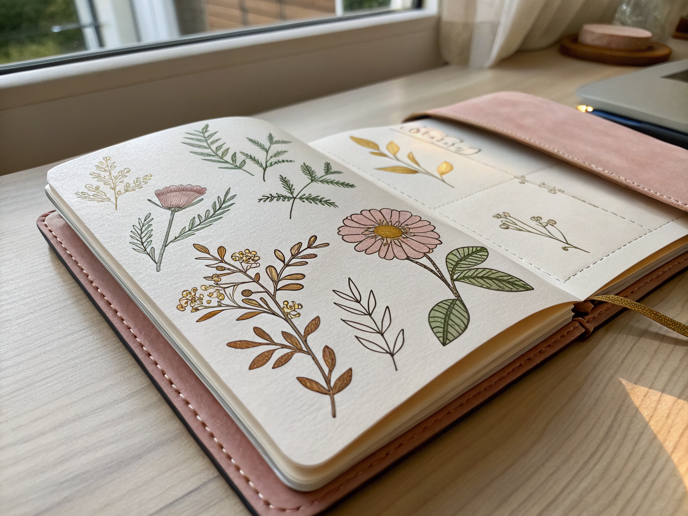 Notebook with textured washi paper cover